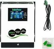 SOLAFANS 48V 120A HD Screen Bluetooth MPPT Solar Charger PV 6600W 12V/24V/36V Multi-Language DC150V with Battery Reactivation for RV/Off Grid System