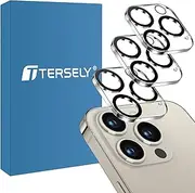 3-Pack T Tersely Camera Lens Protector for iPhone 15 Pro 6.1-Inch and iPhone 15 Pro Max 6.7-Inch, 9H Tempered Glass, Case Friendly, Does Not Affect Night Shots, Anti-Scratch