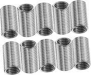 10-Pack Stainless Steel Threaded Screw Inserts Wire Thread Repair Kit M8 Coiled Wire Sleeve