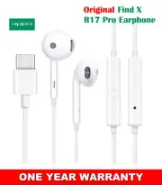 Original Oppo Find X USB Type-C Earphone With Control For Oppo FindX R17 Pro AU