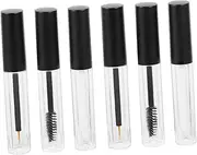 IWOWHERO 6PCS Portable Eyelash Brush Bottle Frosted Cap Containers for Mascara Eyeliner Lip Gloss Durable Lightweight for Travel Personal Use