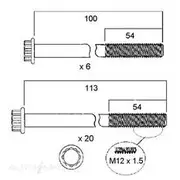 Permaseal Cylinder Head Bolt Set - HBS156
