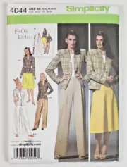 Simplicity 4044 Sewing Pattern Size AA 10-18 Misses Skirt, Pants & Jacket Uncut