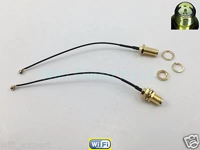 2 Mini PCI U.FL to RP-SMA Antenna WiFi Pigtail Cable Any Size