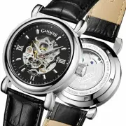 GAMAGES LONDON SKELETON LIMITED EDITION AUTOMATIC SILVER WATCH Father's Day Gift