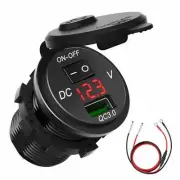 QC3.0 Fast Charging Car Dual Ports USB Charger Socket Adapter For Vehicles Truck