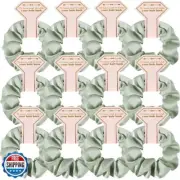 Hasoar New Smooth linen Satin Bridesmaid Scrunchies 12 pack Proposal Gifts El
