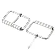 40mm(1.57") Metal Roller Buckles for Belts Bags Straps DIY Silver Tone 10pcs