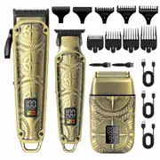 Professional Hair Clippers 3 in 1 Hair Trimmer Beard Trimmer Electric Shavers Razor for Men Cordless Beard Grooming Set LCD Display