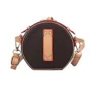 Vintage Round Crossbody Bag Women PU Leather Shoulder Messenger Bags Ladies Small Handbags Waist Pouch Mini Totes Purse