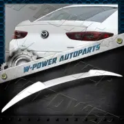 Pearl White For 2019 - 2023 Mazda 3 Sedan W-Power V-Style Rear Trunk Spoiler (for: Mazda)