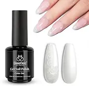 beetles Gel Polish Gel Nail Polish 15ml 0.5Oz Pearl White Pearlescent Shell Shimmer Mermaid Nail Gel Polish Soak Off Uv Led Curing Requires Manicure Salon DIY Home Gel Nail Art Design Women