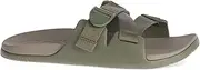 [Chaco] Men's Chillos Slide Sandal, 1 US, Solid, Polyester EVA, Water Resistant, Outdoor, Flat Heel, Open Toe, Lightweight, Arch Support, Adjustable Strap with Buckle, Casual