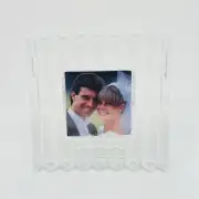 Mikasa Clear Glass Picture Frame 2 x 2" Square Photo Wedding Desk Tabletop Frame