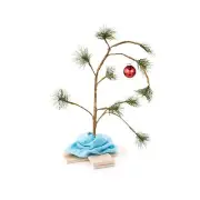 ProductWorks 24" Charlie Brown Christmas Tree with Linus's Blanket Holiday D&#23
