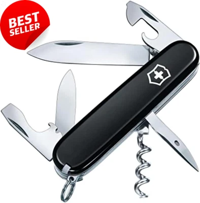 Swiss Army Pocket Knife Spartan with 12 Functions, Black