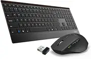 Wireless Keyboard and Mouse Combo, RAPOO 9500M Multi-Device Wireless Keyboard and Mouse Combo, Portable Ultra-Slim Keyboard and Mouse Set, Computer Keyboard for Windows 10/Android/Mac OS