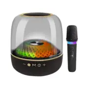 LP90 Black 360° Bluetooth Home Theater Speaker With One Microphone - LED Light E