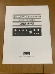 Sansui AU-7700 Amplifier Owners Manual Photocopy