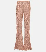 [Norma Kamali] Norma Kamali Cotton-blend bootcut pants AU 12 brown