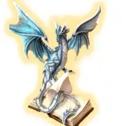 Ice Blue Dragon Guarding Ancient Old Book The Guardian The Watcher WOW PIECE 3kg