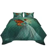 Butterfly Elf Woman Cool Fantasy Monarch Coverlet