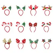 Xmas Tree Headbands Christmas Santa Antlers Hair Band Holiday Party Props