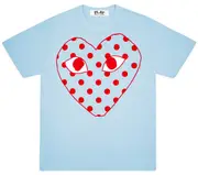 [COMME des GARCONS PLAY] Neon Polka Dot Heart Tee Men