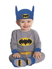 DC Comics Baby Batman One Piece Superhero Dress Up Costume 6-12months Grey/Blue