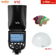 Godox V1-C V1C 2.4G TTL Round Head Flash Speedlite For Canon + AK-R11 Diffuser