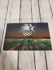 Postcard - LA Skyline Time lapse Los Angeles 1984 Olympics Unused