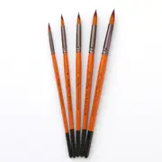 5 Artist Watercolor Painting Brushes Brush Oil Acrylic Flat&Tip Paint Kit Acrylic Gouache painting brush pen art supplies draw