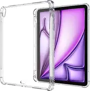 TPU iPad Air 4 Clear Case with Pencil Holder Shockproof, XUYICC Transparent Silicone Gel Rubber Back Cover for iPad air 4th Generation 10.9" 2020 Flexible