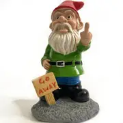 Resin Gnome Statue Vertical Middle Finger Christmas Dress Up Diy Garden Green Santa Claus Decoration Ornaments Gifts Ornaments & Statues