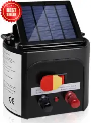 3KM Solar Fence Energizer, 0.1J, Farm Barrier Fencing Equipment for Animals