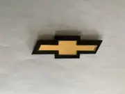 Chevy 3” Laser-Cut Acrylic Mirrored Gold/ Black Bow Tie Emblem