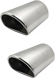 End Pipes, For Mazda 3 Auto Accessories 2pcs Stainless Steel Muffler Car Exhaust System Pipe Tip Tail Throat Car Exhaust Tip Pipe