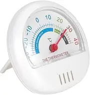 ANKROYU Freezer Thermometer, ABS Refrigerator Freezer Thermometer, Large Dial Fridge Thermometer, Refrigerator Thermometer for Home Kitchen Restaurants(White)