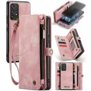 For Samsung Galaxy A53 5G CaseMe-008 Detachable Multifunctional Horizontal Flip Leather Case Pink