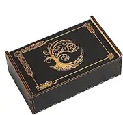 Tarot Capacity Card Container - Wooden Tarot Decorative Dice Holder | Push Pull Storage Box | Witch Decoration for Desktop Table | Things for Home or Outdoor Use