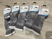 LeBent Lightweight Skiing Socks - sz XL - Grey/White