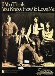 SMOKEY IF YOU THINK YOU KNOW HOW TO LOVE ME SHEET MUSIC PIANO/VOCAL/GUITAR 1975