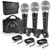 Professional Dynamic Microphone Kit Cardioid Unidirectional Vocal 3 Piece Set