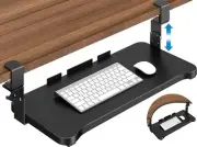 Keyboard Tray Under Desk, Pull Out Keyboard Tray with C Clamp Mount, 25.6" x 13