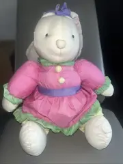 Vtg Russ The Bunny Bunch Girl Rabbit Plush Nylon Parachute Easter