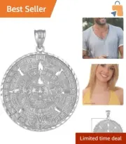 Versatile 925 Sterling Silver Aztec Mayan Calendar Charm – USA Made Selection