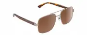 Gucci GG0529S Unisex Pilot Sunglasses in Ruthenium Tortoise Havana/Brown 60 mm