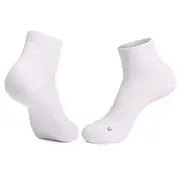 1 Pair Men's Running Socks Sports Socks Breathable Quick Dry Anti-Bacterial cushioned Outdoor quarter crew Patchwork Nylon White Light Green Cream for Ski / Sn