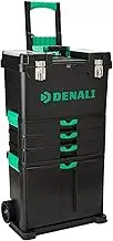 Amazon Brand - Denali Wheeled Work Center and Tool Box, Black, 29 x 46 x 82 cm