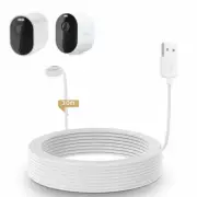 HOLACA 30ft/9m Weatherproof Outdoor Charging Cable for Arlo Pro4/3, Arlo Ultra